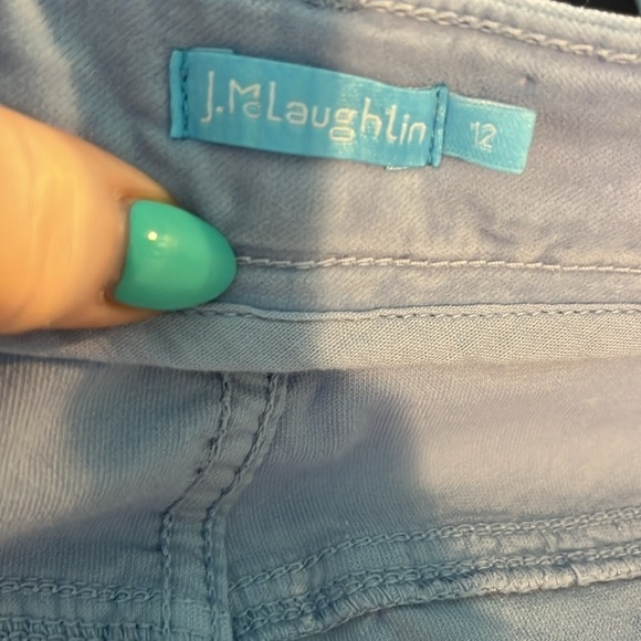 J. McLaughlin Watson Velvet Jeans Pants Baby Blue Size 12 - Picture 5 of 7